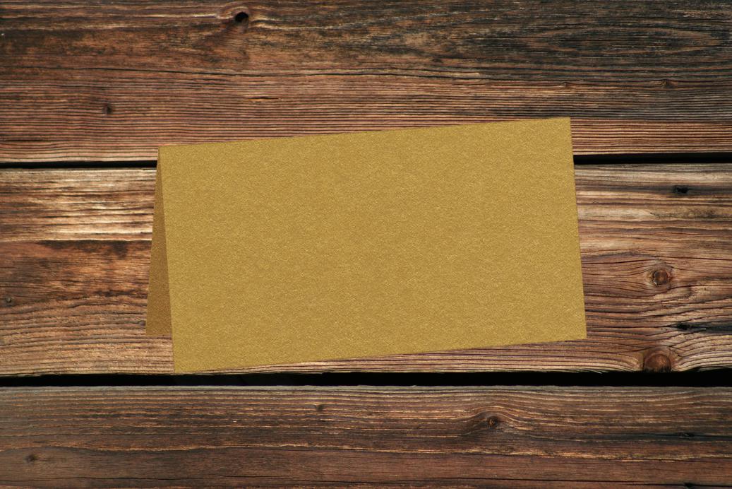 Tischkarten 50/100x100 mm 100/100 Gold 280 g/qm